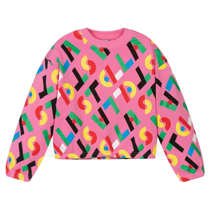Stella McCartney Kids 2023 GIRLS PINK LOGO SWEATSHIRT Size 10 years children