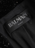 Balmain Black Velvet Celestial Suit Jacket Blazer Size F 38 ladies