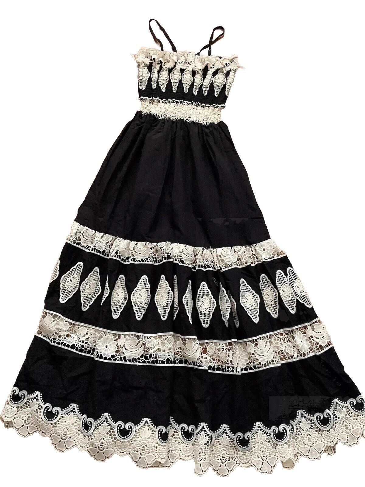 Antica Sartoria Positano By Giacomo Cinque Hand Embroidered Summer Long Dress ladies