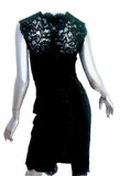 Valentino Black Lace Sheath Bow Dress Size I 38 XS ladies