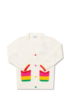 STELLA MCCARTNEY KIDS GIRLS’ Knit White Cardigan Size 10 years children