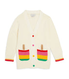 STELLA MCCARTNEY KIDS GIRLS’ Knit White Cardigan Size 10 years children