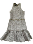 Lanvin Fluted Cotton-blend Lace Dress AMAZING SIZE F 38 UK 10 US 6 ladis
