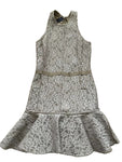 Lanvin Fluted Cotton-blend Lace Dress AMAZING SIZE F 38 UK 10 US 6 ladis