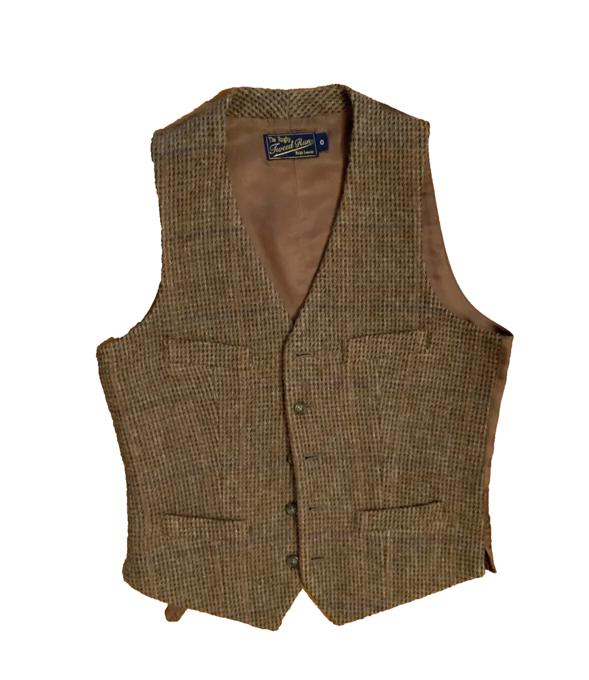 Rare Find Ralph Lauren Rugby Tweed Run Wool Alpaca Brown Best RARE Size 0 XXS ladies