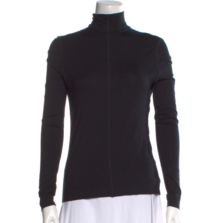 Akris Punto Mock Neck Long Sleeve Sweatshirt TOP Size US 10 F 42 ladies