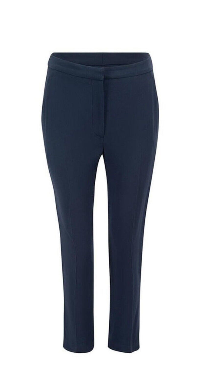 ALEXANDER MCQUEEN Navy Split Cuff Slim Leg Pants Size I 42 UK 10 US 6 ladies