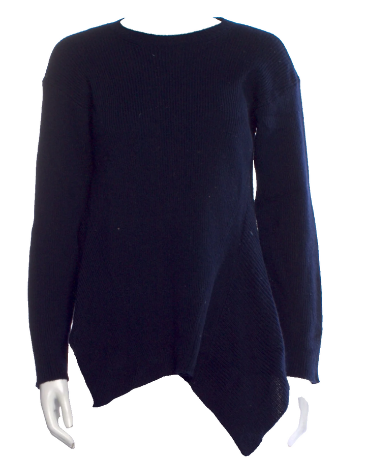 STELLA MCCARTNEY Asymmetric Knit Virgin Wool Pullover Jumper Sweater SZ I 38 XS ladies
