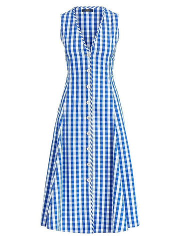 Ralph Lauren Polo Meg Gingham Fit and Flare Plaid Dress Size US 2 UK 6 XS ladies