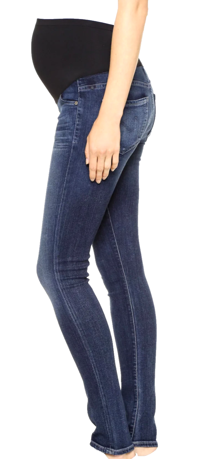 CITIZENS OF HUMANITY AVEDON SCULPT FIT OVER THE BELLY SKINNY LEG MATERNITY JEANS ladies
