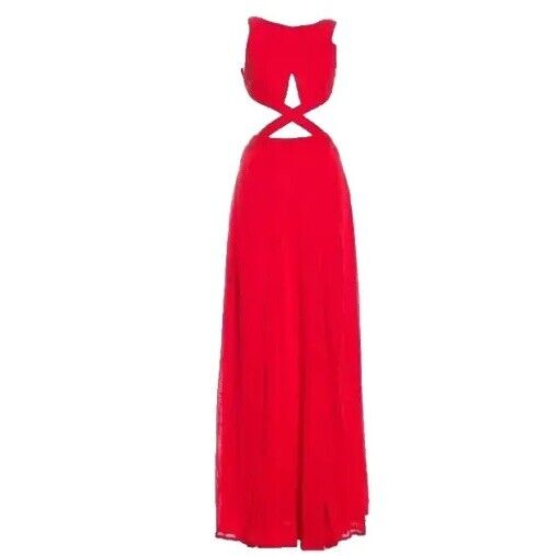 strapless open back dress Red Endless Summer V Neck Midi Dress – FARM Rio main image 0