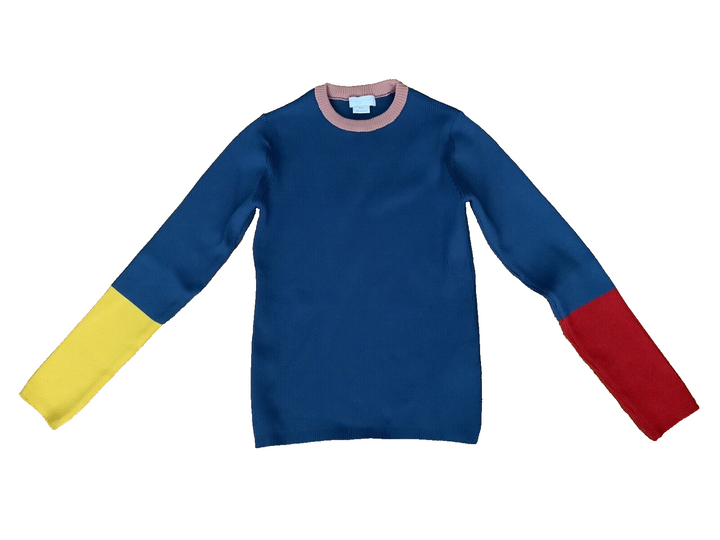 STELLA MCCARTNEY KIDS GIRLS’ Colorblock Knit Sweater Jumper 10 years children