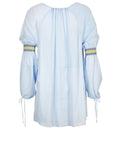 LOEWE Blue Embroidered Oversized Cotton Blouse Tunic Size 38 UK 10 US 6 ladies