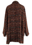 Eskandar Orange Wool Mix Tweed Oversized Blazer Jacket ladies