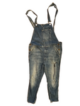 Relaxed Fit Denim Distresssed Overalls in Blue Jeans Jumpsuit Size M medium ladies