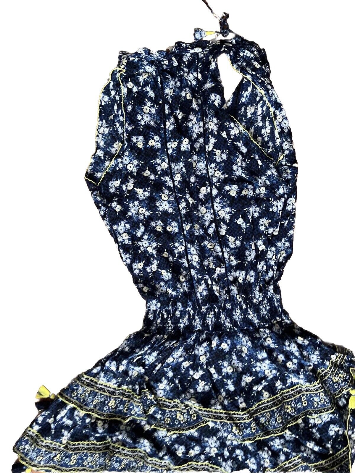 Poupette St. Barth Women's Sleeveless Pom Pom Embroidered Neck Dress Size XS ladies