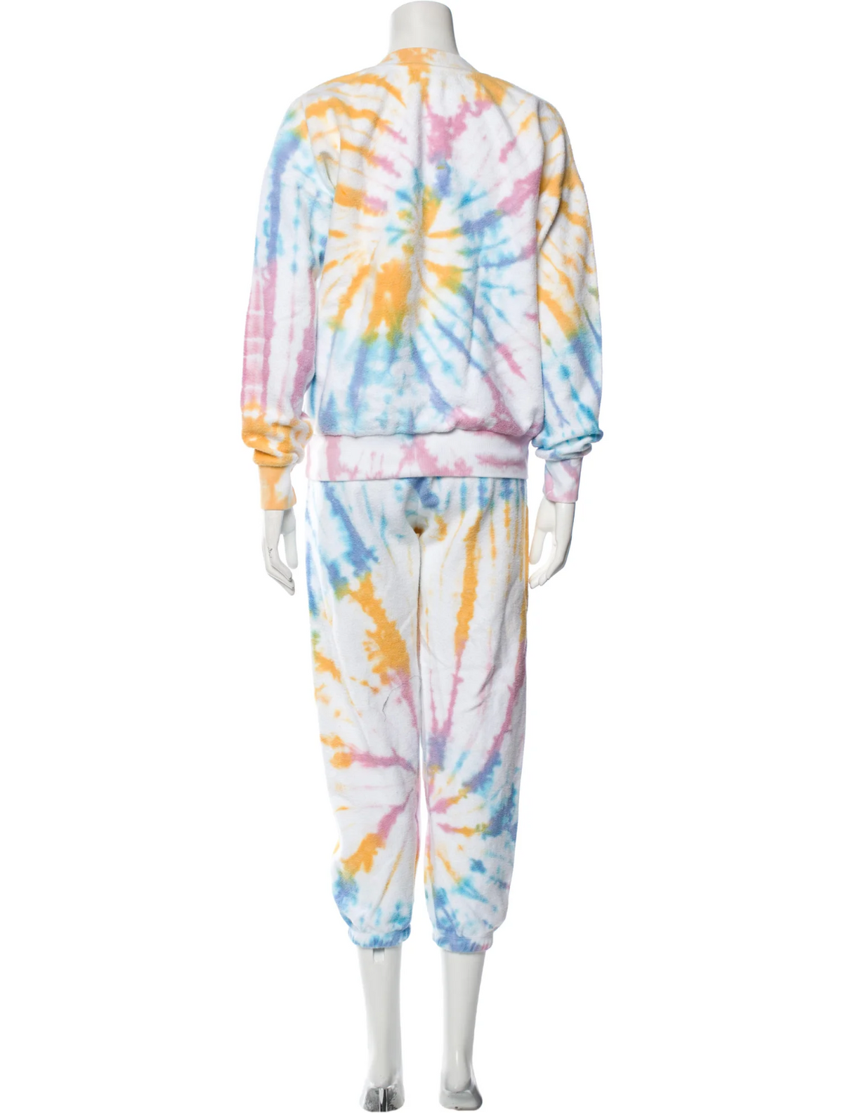 SPRWMN Tie-dyed Cotton-fleece Sweatshirt an track pants set tracksuit Size XS ladies