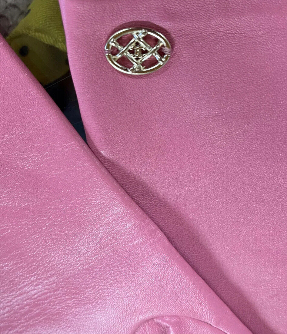 Chanel Runaway Lambskin Fingerless CC Long Gloves Pink Size 8.5 ladies