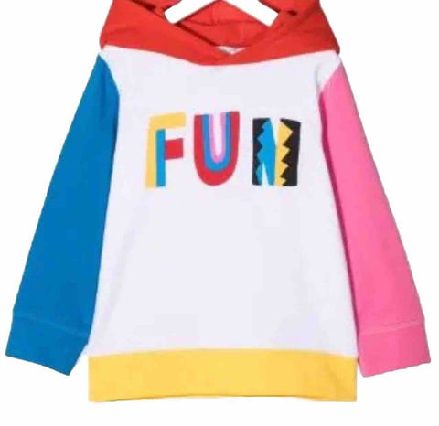 Stella McCartney KIDS Colorblock FUN Sweatshirt Hoodie Size 12 years children