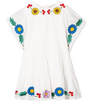 Stella McCartney KIDS Girls' floral-embroidered kimono dress SIZE 8 years children