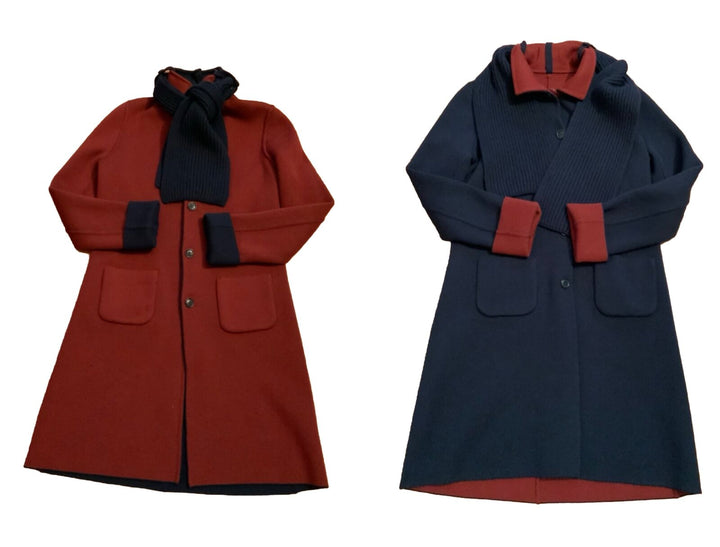 Loro Piana 100% Cashmere Reversible Knit Coat With Scarf Size I 42 UK 10 US 6 ladies