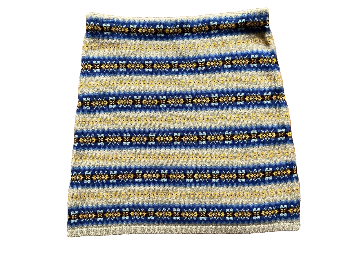 Ralph Lauren POLO Fair Isle Knit mini skirt Size S/P small ladies