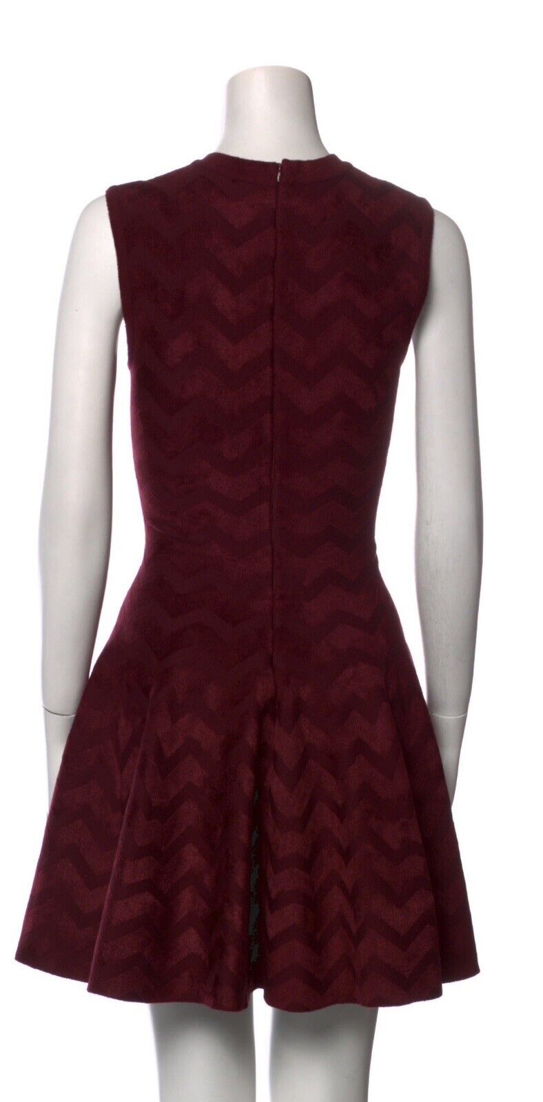 Azzedine Alaïa Fit & Fluted Knit Chevron Dress MOST WANTED F 40 UK 12 US 8 ladies