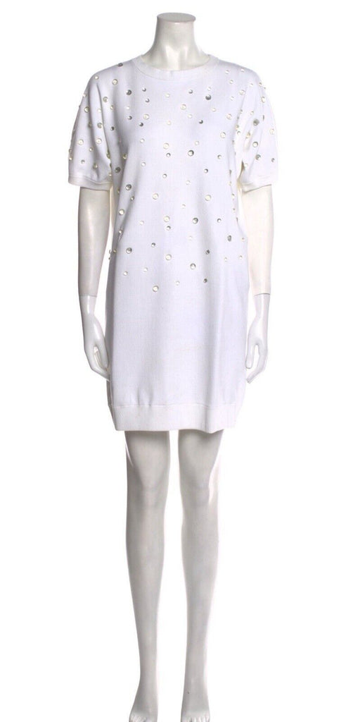 Chanel 2018 Water Drop Embellished Cotton Dress Size F 40 UK 12 US 8 l Afashionistastore Chanel 2018 Water Drop Embellished Cotton Dress Size F 40 UK 12 US 8 l Afashionistastore