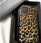 iPhone 11 Pro Max YSL Saint Laurent Leopard Brown Animal Print Phone Case