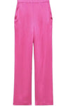 Zara Fuchsia Satin Trouser Pants Size S Small ladies