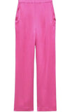 Zara Fuchsia Satin Trouser Pants Size S Small ladies