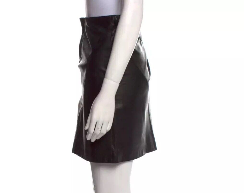 Ralph Lauren Sport Womens Leather Mini Skirt Black Size US 2 UK 6 XS ladies