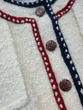 AMAZING CHANEL HAMBURG MÉTIERS D’ ART TWEED BOUCLE JACKET SIZE F 38 LADIES