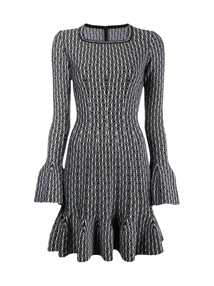 AZZEDINE ALAÏA ALAIA FLUTED KNIT DRESS MOST WANTED F 42 UK 12 US 10 LADIES