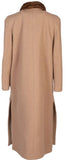FENDI Mink Fur Collar Camel Hair Long Coat Size I 42 UK 10 US 6 ladies