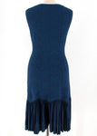 AZZEDINE ALAÏA ALAIA Runaway Blue Jacquard Dress Sz F 38 ICONIC ladies