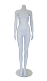 Standing female mannequin faceless mat white