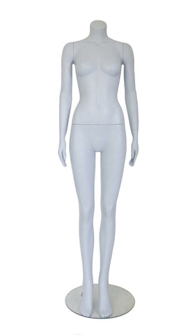 Standing female mannequin faceless mat white