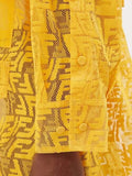 Fendi FF Fisheye Motif Shirt Dress in Cotton Lace Size I 40 UK 8 US 4 S Small ladies