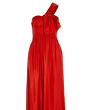 Chloé Chloe Red One Shoulder Bow Silk Mini Dress Size F 36 US 4 UK 8 ladies