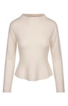 Pure Cashmere Peplum Thin Knit Sweater Pullover Size XS ladies