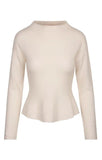 Pure Cashmere Peplum Thin Knit Sweater Pullover Size XS ladies