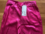 Zara Fuchsia Satin Trouser Pants Size S Small ladies