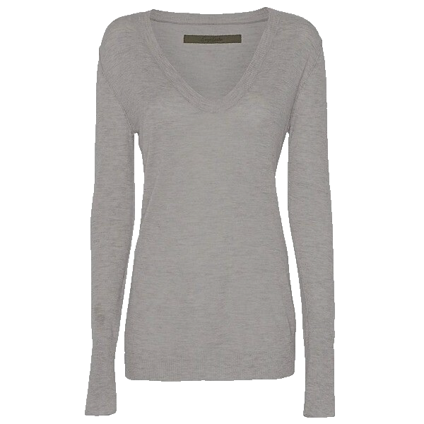 ENZA COSTA Cashmere Cotton Fitted Cuffed V Neck Sweater Knit Size XS ladies