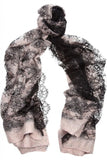 VALENTINO Cashmere Lace Scarf Shawl 75x25 inches ladies