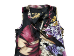 ROBERTO CAVALLI FLORAL SILK TANK TOP BLOUSE SIZE I 38 US 2 UK 6 XS ladies