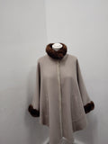 Loro Piana Winter Wengen Double Cashmere Cape With Detachable Mink Fur ladies