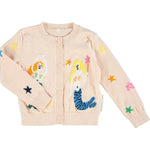 STELLA MCCARTNEY KIDS GIRLS’ Knit Pink Mermaid Intarsia Cardigan Size 10 years children