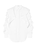 Sara Battaglia White Waterfall Shirt Size I 40 US 4 UK 8 S small ladies