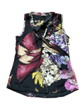 ROBERTO CAVALLI FLORAL SILK TANK TOP BLOUSE SIZE I 38 US 2 UK 6 XS ladies